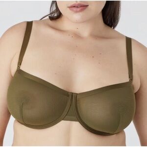 Cuup NEW Sheer Mesh Underwire Balconette Bra Sz 34E